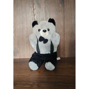 Vintage 1982 Wego Tuxedo Teddy Bear Plush Stuffed Animal HTF Toy